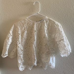 Zara Lace Bell Sleeve Blouse